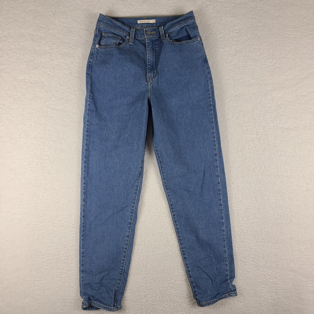 Levi's Jeans Womens‎ 28x29 High Waisted Taper Waterless Medium Wash Blue